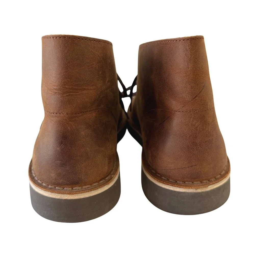 Clarks Mens Desert Boots Beeswax Brown Leather Chukka Boots 26034135 Size 10.5 M